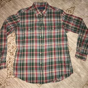 Ralph Lauren Green and Red Plaid Casual Shirt